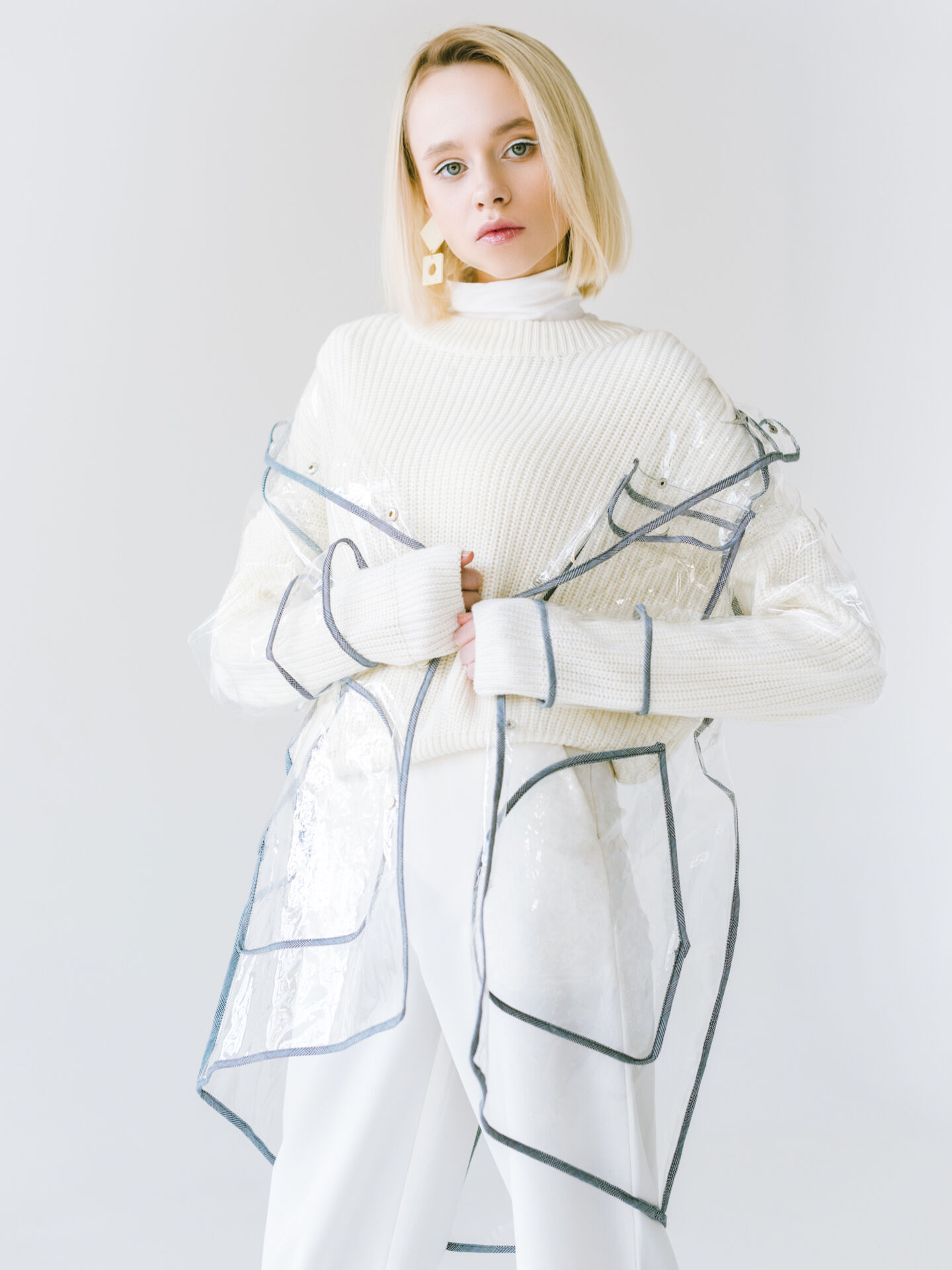 White Knitted Sweater large