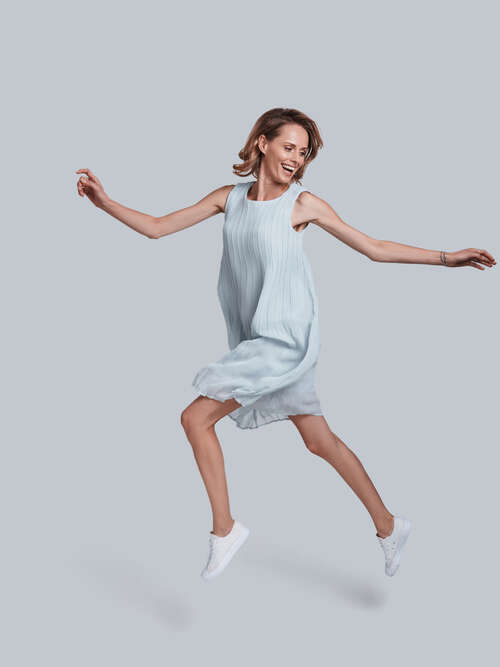 Muted Sky Color Dress  large